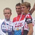 Podium of the road race at the 2005 National championships : Kim Kirchen, Frank Schleck, Andy Schleck